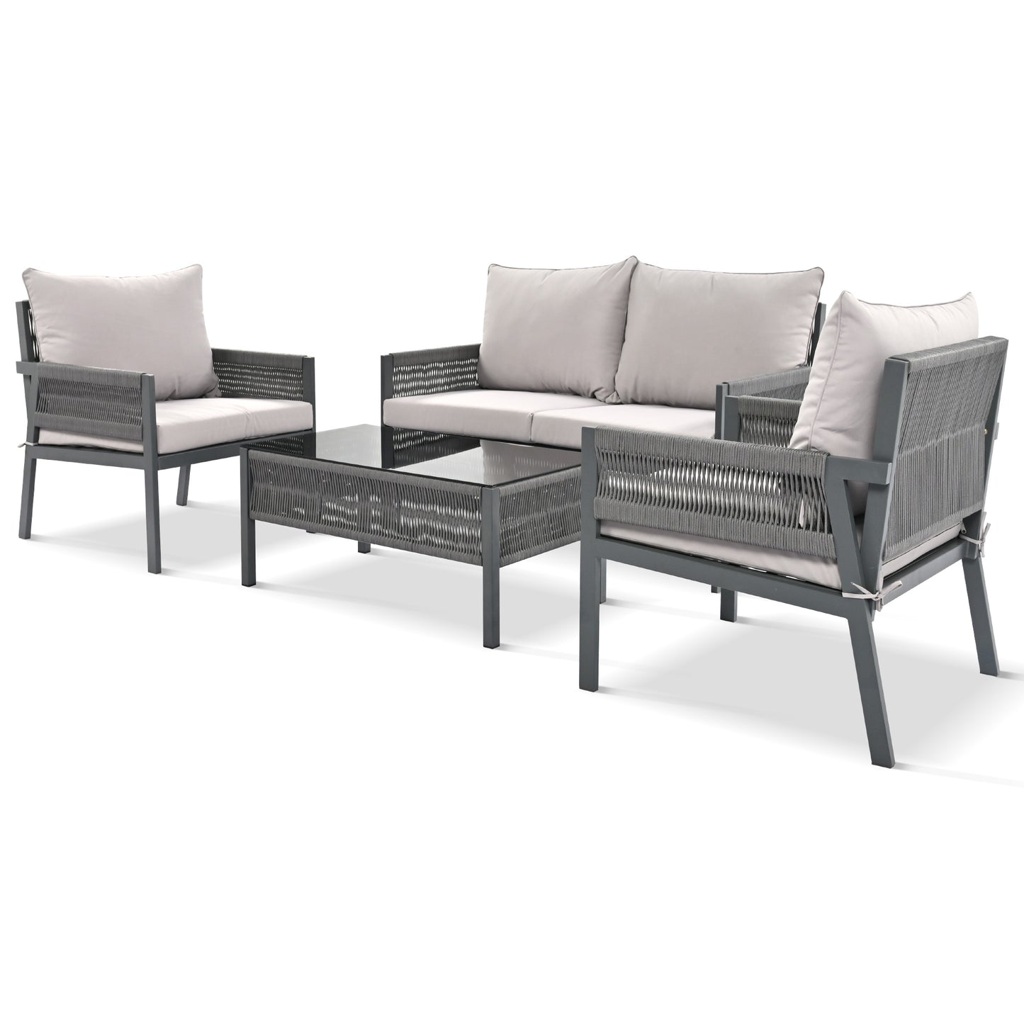 𝗔𝘂𝗿𝗲𝗹𝗶𝗮𝗻 4-𝗣𝗶𝗲𝗰𝗲 𝗥𝗼𝗽𝗲 𝗢𝘂𝘁𝗱𝗼𝗼𝗿 𝗟𝗼𝘂𝗻𝗴𝗲 𝗦𝗲𝘁 – 𝗗𝗲𝗲𝗽 𝗦𝗲𝗮𝘁𝗶𝗻𝗴 𝗣𝗮𝘁𝗶𝗼 𝗙𝘂𝗿𝗻𝗶𝘁𝘂𝗿𝗲 𝘄𝗶𝘁𝗵 𝗧𝗲𝗺𝗽𝗲𝗿𝗲𝗱 𝗚𝗹𝗮𝘀𝘀 𝗧𝗮𝗯𝗹𝗲, 𝗚𝗿𝗲𝘆