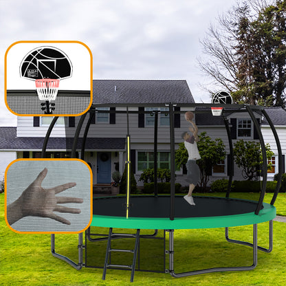 Venture 12FT Family Trampoline & Basketball Set