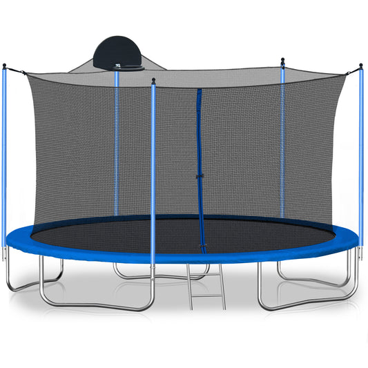 Explorer 12FT Family Trampoline & Basketball Set