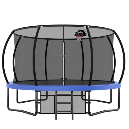 Venture 12FT Family Trampoline & Basketball Set - Blue