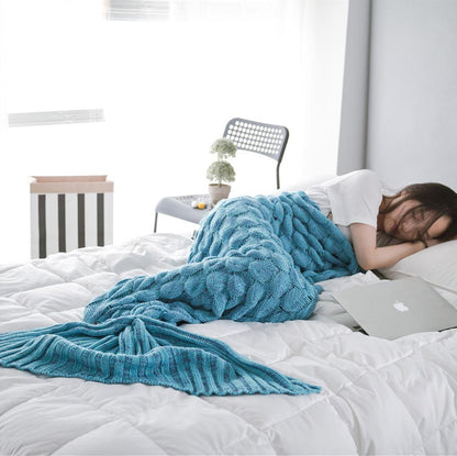 Mermaid Dreams Knitted Mermaid Tail Blanket