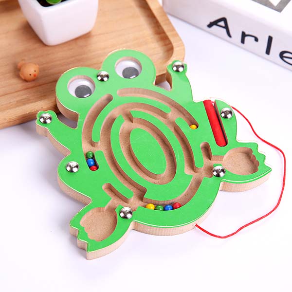 Montessori Toys Educational Wooden Toy for Children Early Learning Magnetic Maze Puzzle Labyrinth Brain Teaser Game educativo