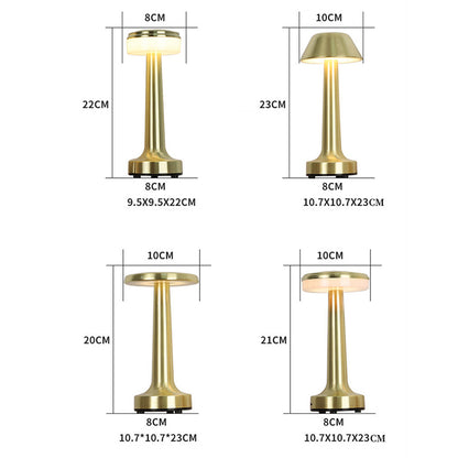 Bar Table Lamp Led Retro Rechargeable Barbell Small Night Lamp Wireless Touch Dimming Table Lamp Coffee Shop Bedside Lamp