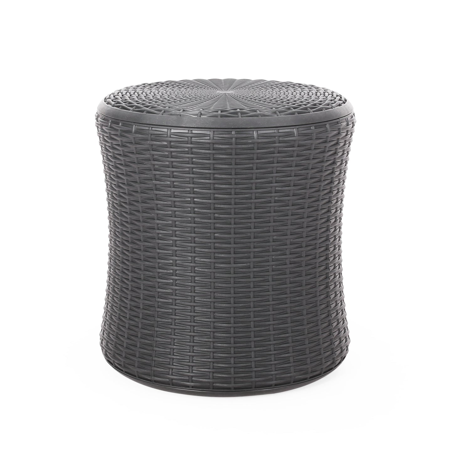 𝗔𝘂𝗿𝗲𝗹𝗶𝗮𝗻 𝗛𝗶𝗱𝗱𝗲𝗻 𝗦𝘁𝗼𝗿𝗮𝗴𝗲 𝗢𝘂𝘁𝗱𝗼𝗼𝗿 𝗦𝗶𝗱𝗲 𝗧𝗮𝗯𝗹𝗲 – 𝗠𝗼𝗱𝗲𝗿𝗻 𝗪𝗲𝗮𝘁𝗵𝗲𝗿-𝗥𝗲𝘀𝗶𝘀𝘁𝗮𝗻𝘁 𝗣𝗮𝘁𝗶𝗼 𝗔𝗰𝗰𝗲𝗻𝘁 𝗧𝗮𝗯𝗹𝗲, 𝗗𝗮𝗿𝗸 𝗚𝗿𝗮𝘆 19.25”