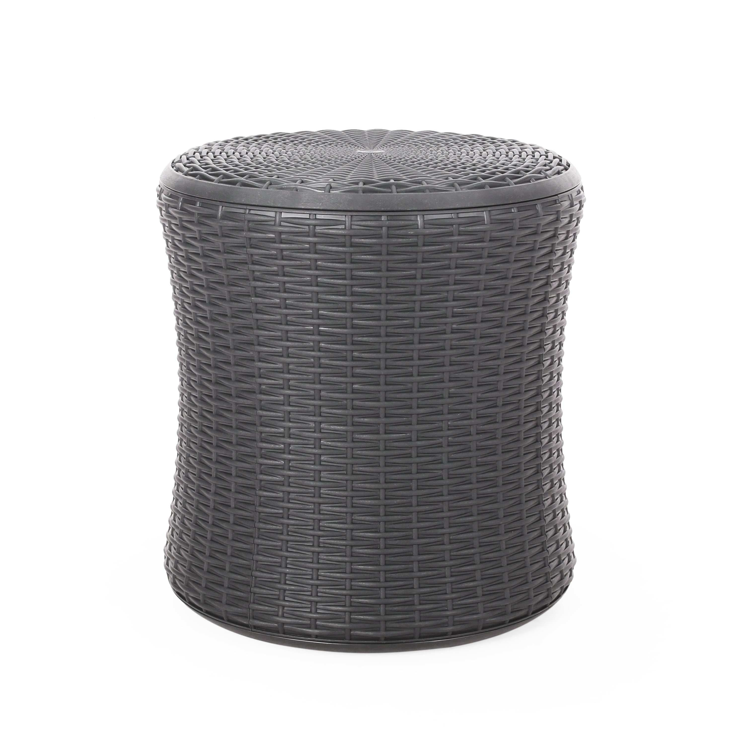 𝗔𝘂𝗿𝗲𝗹𝗶𝗮𝗻 𝗛𝗶𝗱𝗱𝗲𝗻 𝗦𝘁𝗼𝗿𝗮𝗴𝗲 𝗢𝘂𝘁𝗱𝗼𝗼𝗿 𝗦𝗶𝗱𝗲 𝗧𝗮𝗯𝗹𝗲 – 𝗠𝗼𝗱𝗲𝗿𝗻 𝗪𝗲𝗮𝘁𝗵𝗲𝗿-𝗥𝗲𝘀𝗶𝘀𝘁𝗮𝗻𝘁 𝗣𝗮𝘁𝗶𝗼 𝗔𝗰𝗰𝗲𝗻𝘁 𝗧𝗮𝗯𝗹𝗲, 𝗗𝗮𝗿𝗸 𝗚𝗿𝗮𝘆 19.25”