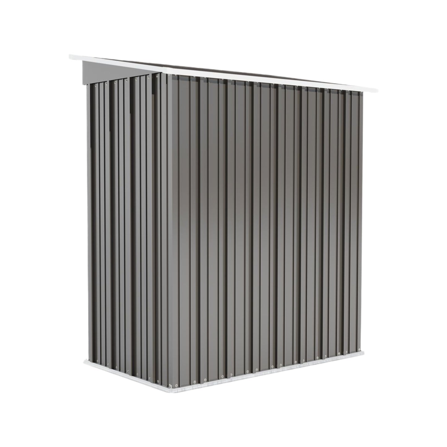 Aurelian 5 x 3 Ft Outdoor Storage Shed – Metal Garden Tool Shed with Sloping Roof & Lockable Door, Grey