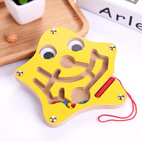 Montessori Toys Educational Wooden Toy for Children Early Learning Magnetic Maze Puzzle Labyrinth Brain Teaser Game educativo