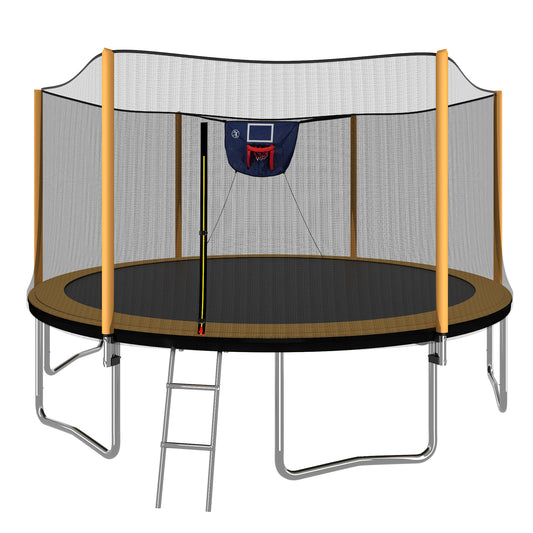 Titan 14FT Family Trampoline & Basketball Arena
