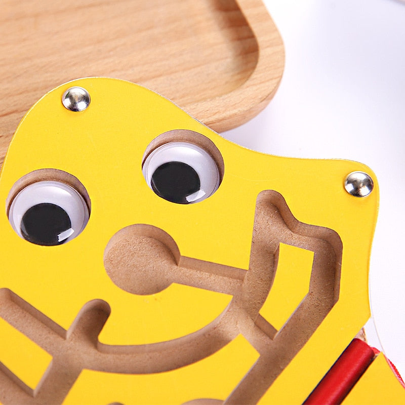 Montessori Toys Educational Wooden Toy for Children Early Learning Magnetic Maze Puzzle Labyrinth Brain Teaser Game educativo