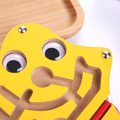 Montessori Toys Educational Wooden Toy for Children Early Learning Magnetic Maze Puzzle Labyrinth Brain Teaser Game educativo