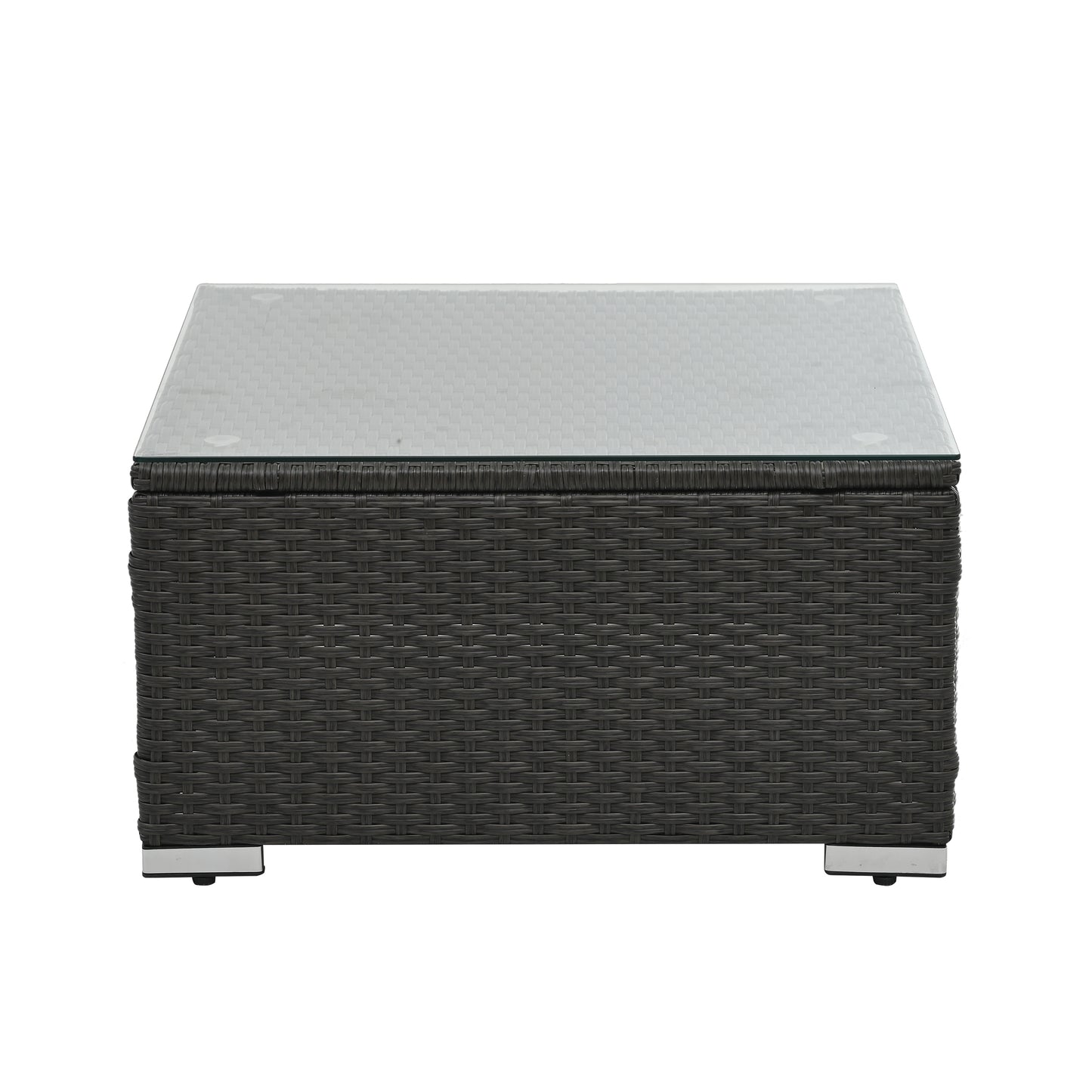 𝗔𝘂𝗿𝗲𝗹𝗶𝗮𝗻 7-𝗣𝗶𝗲𝗰𝗲 𝗠𝗼𝗱𝘂𝗹𝗮𝗿 𝗢𝘂𝘁𝗱𝗼𝗼𝗿 𝗟𝗼𝘂𝗻𝗴𝗲 𝗦𝗲𝘁 – 𝗣𝗘 𝗪𝗶𝗰𝗸𝗲𝗿 𝗣𝗮𝘁𝗶𝗼 𝗙𝘂𝗿𝗻𝗶𝘁𝘂𝗿𝗲 𝘄𝗶𝘁𝗵 𝗧𝗲𝗺𝗽𝗲𝗿𝗲𝗱 𝗚𝗹𝗮𝘀𝘀 𝗧𝗮𝗯𝗹𝗲, 𝗗𝗮𝗿𝗸 𝗚𝗿𝗮𝘆