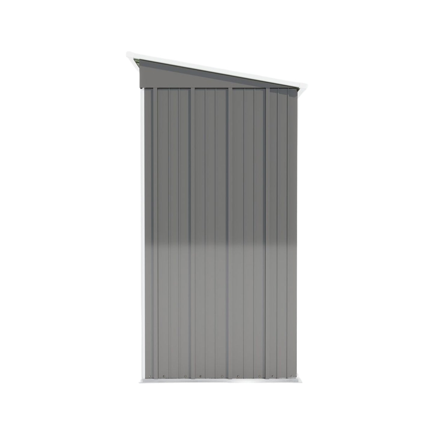 Aurelian 5 x 3 Ft Outdoor Storage Shed – Metal Garden Tool Shed with Sloping Roof & Lockable Door, Grey