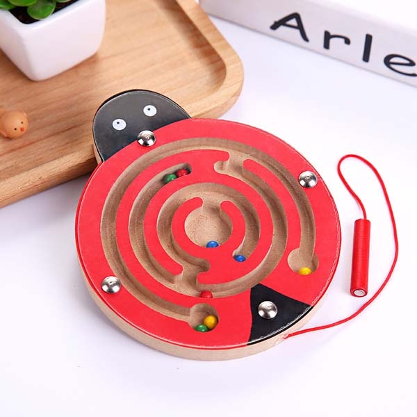 Montessori Toys Educational Wooden Toy for Children Early Learning Magnetic Maze Puzzle Labyrinth Brain Teaser Game educativo