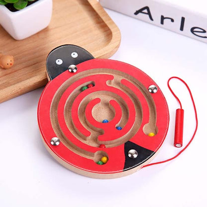 Montessori Toys Educational Wooden Toy for Children Early Learning Magnetic Maze Puzzle Labyrinth Brain Teaser Game educativo