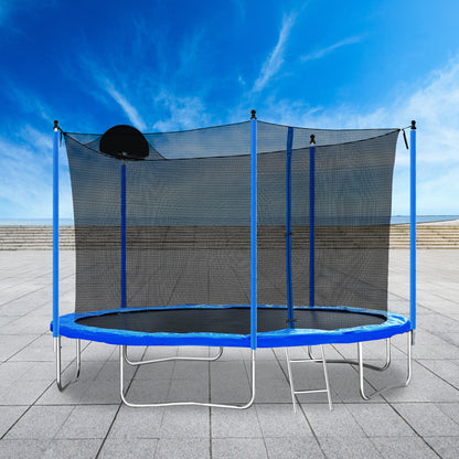 Explorer 12FT Family Trampoline & Basketball Set