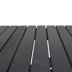 Aureliаn Folding Acacia Wood Outdoor Side Table – Modern Slat-Top Patio Accent Table, Dark Gray 22.75"
