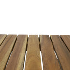 Aurelian Folding Acacia Wood Outdoor Side Table – Natural Slat-Top Patio Accent Table, 22.75