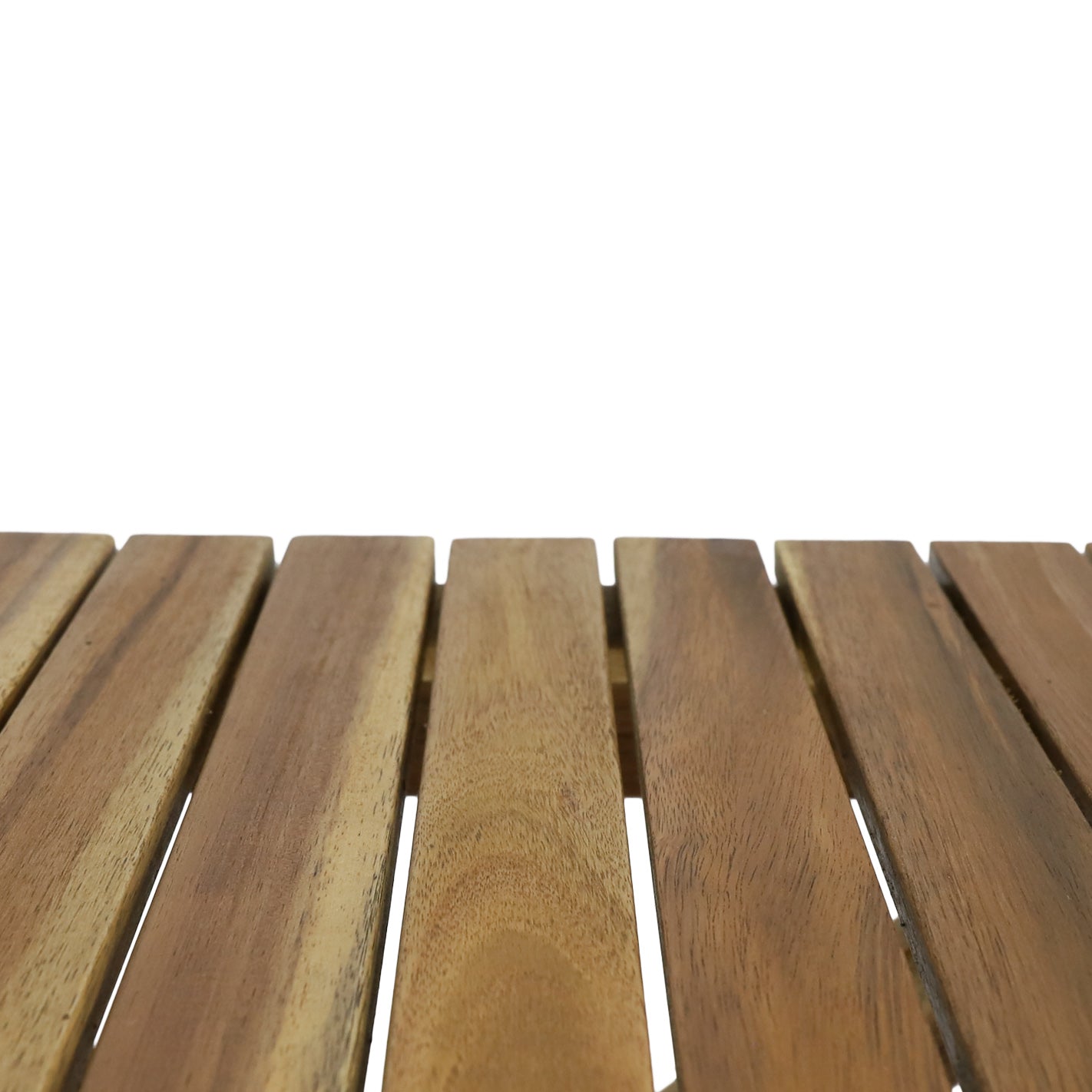 Aurelian Folding Acacia Wood Outdoor Side Table – Natural Slat-Top Patio Accent Table, 22.75
