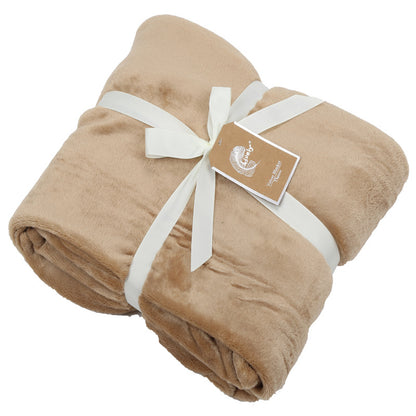 Flannel Blanket Plain Single Napping Blanket Air Conditioning Blanket Office Shawl Small Blanket Leisure Blanket