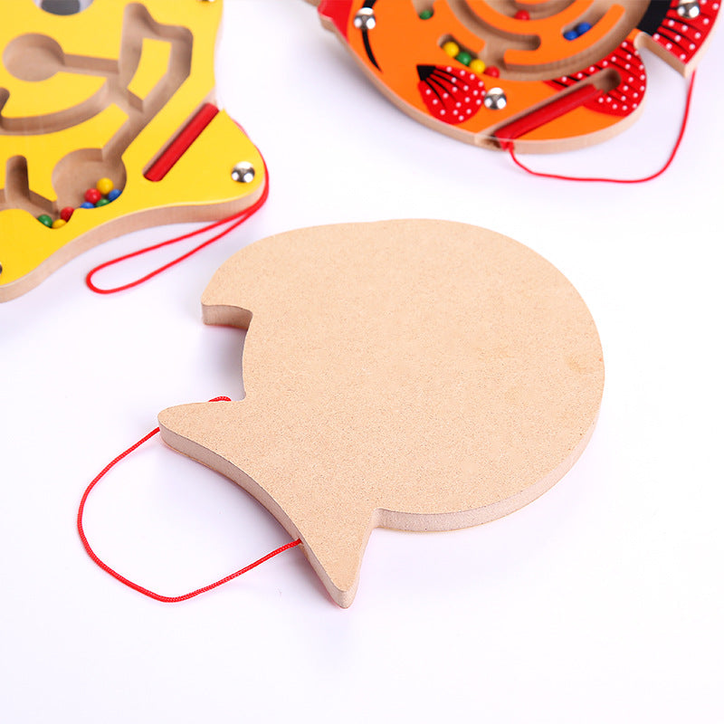 Montessori Toys Educational Wooden Toy for Children Early Learning Magnetic Maze Puzzle Labyrinth Brain Teaser Game educativo