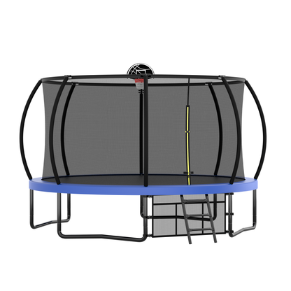 Venture 12FT Family Trampoline & Basketball Set - Blue