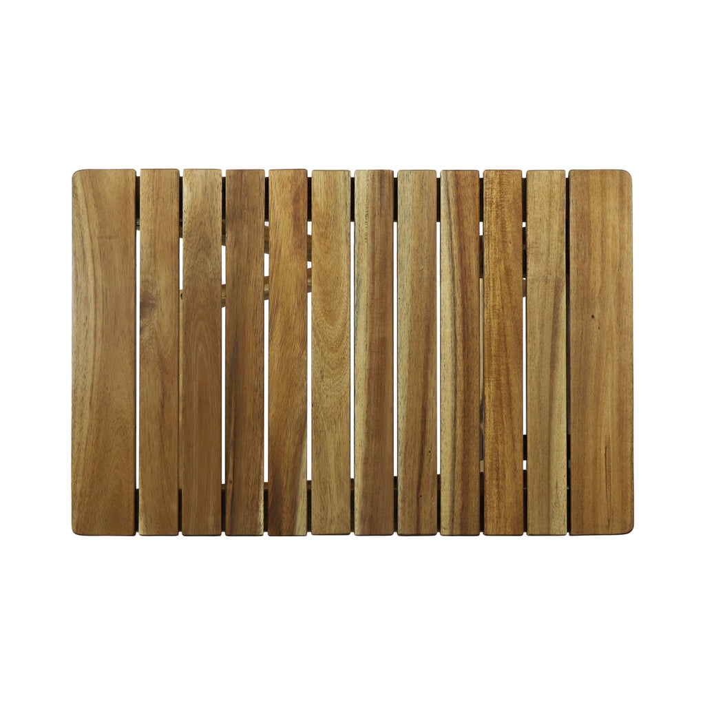 Aurelian Folding Acacia Wood Outdoor Side Table – Natural Slat-Top Patio Accent Table, 22.75