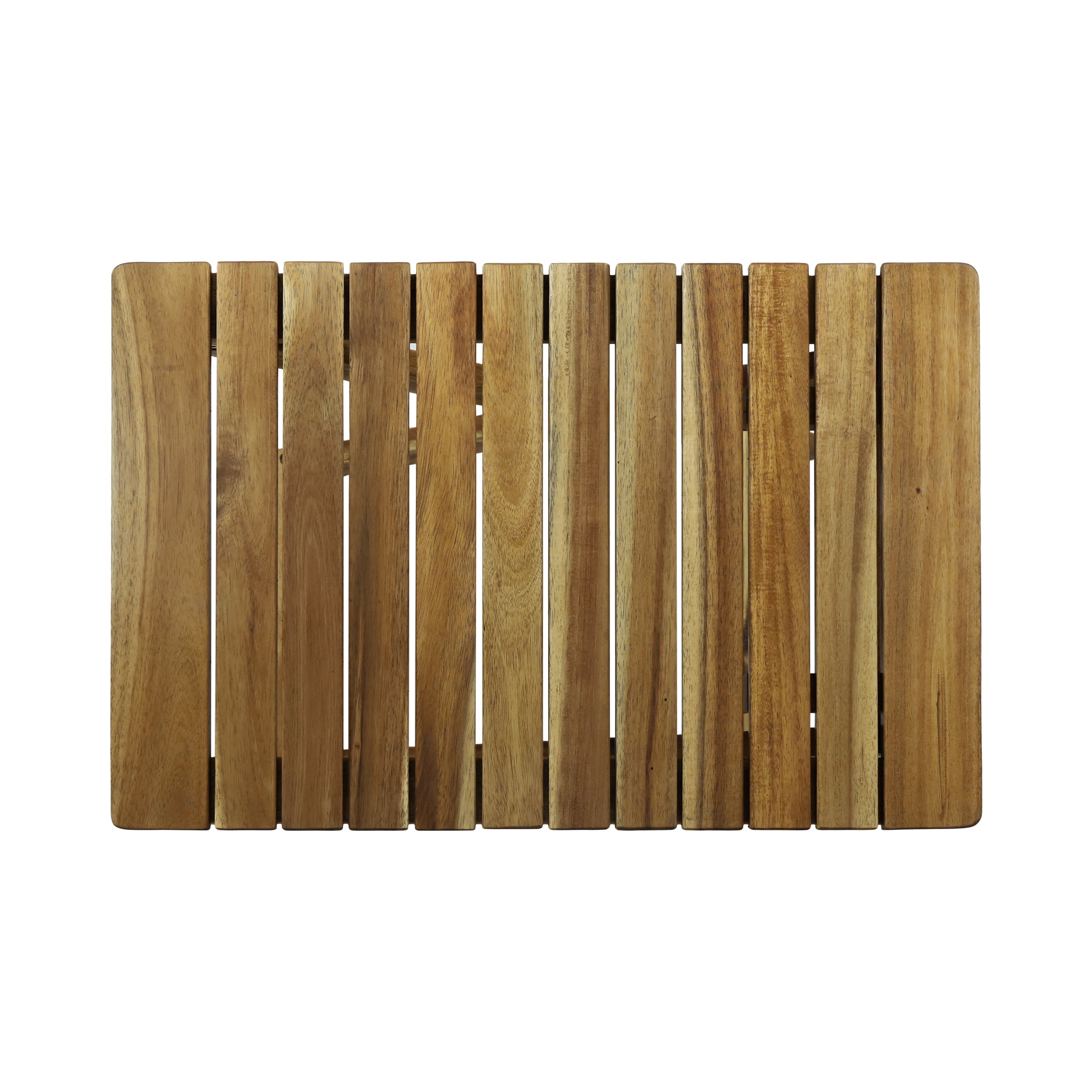 Aurelian Folding Acacia Wood Outdoor Side Table – Natural Slat-Top Patio Accent Table, 22.75