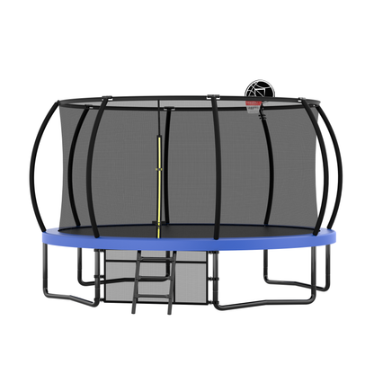 Venture 12FT Family Trampoline & Basketball Set - Blue