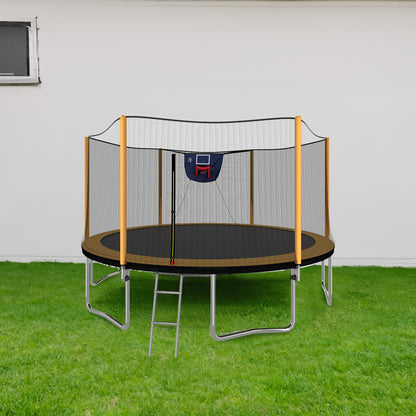 Titan 14FT Family Trampoline & Basketball Arena