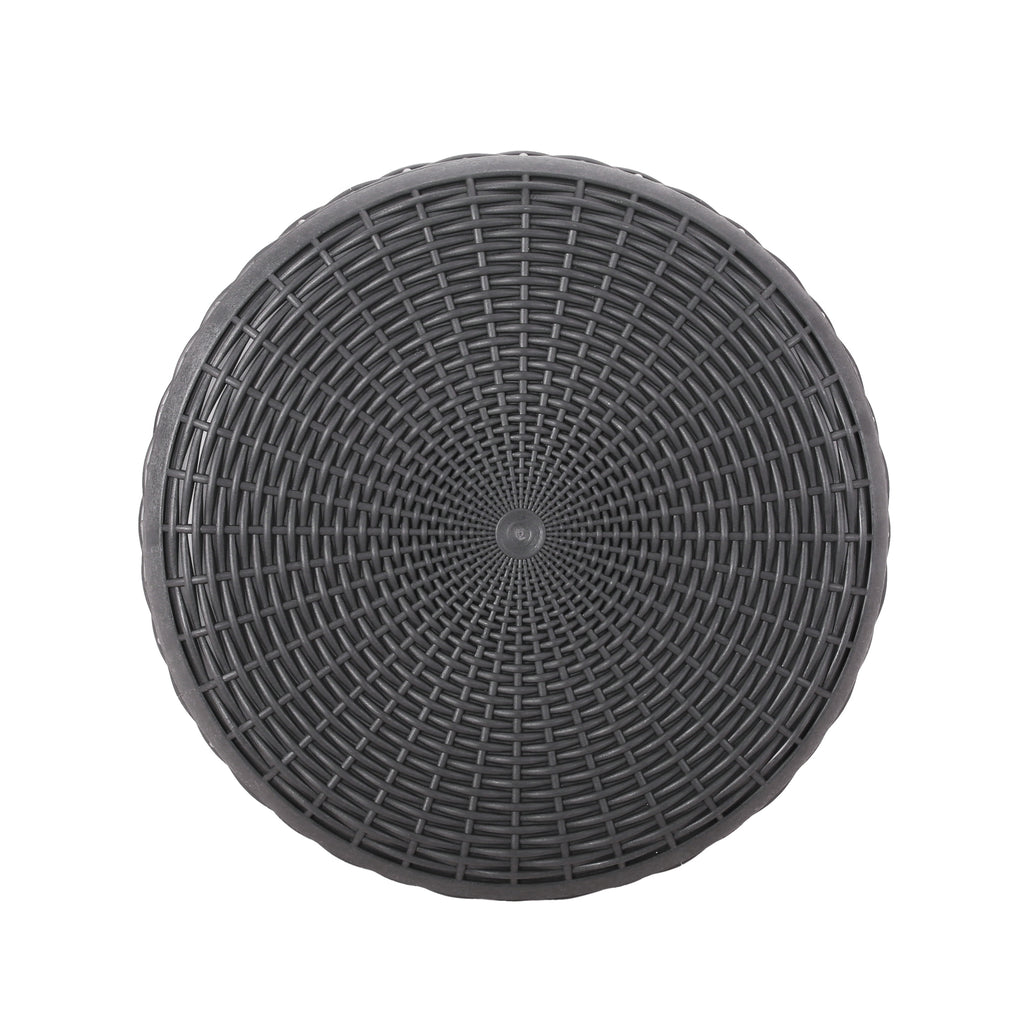 𝗔𝘂𝗿𝗲𝗹𝗶𝗮𝗻 𝗛𝗶𝗱𝗱𝗲𝗻 𝗦𝘁𝗼𝗿𝗮𝗴𝗲 𝗢𝘂𝘁𝗱𝗼𝗼𝗿 𝗦𝗶𝗱𝗲 𝗧𝗮𝗯𝗹𝗲 – 𝗠𝗼𝗱𝗲𝗿𝗻 𝗪𝗲𝗮𝘁𝗵𝗲𝗿-𝗥𝗲𝘀𝗶𝘀𝘁𝗮𝗻𝘁 𝗣𝗮𝘁𝗶𝗼 𝗔𝗰𝗰𝗲𝗻𝘁 𝗧𝗮𝗯𝗹𝗲, 𝗗𝗮𝗿𝗸 𝗚𝗿𝗮𝘆 19.25”