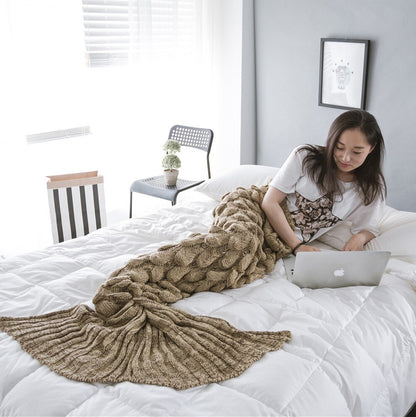 Mermaid Dreams Knitted Mermaid Tail Blanket