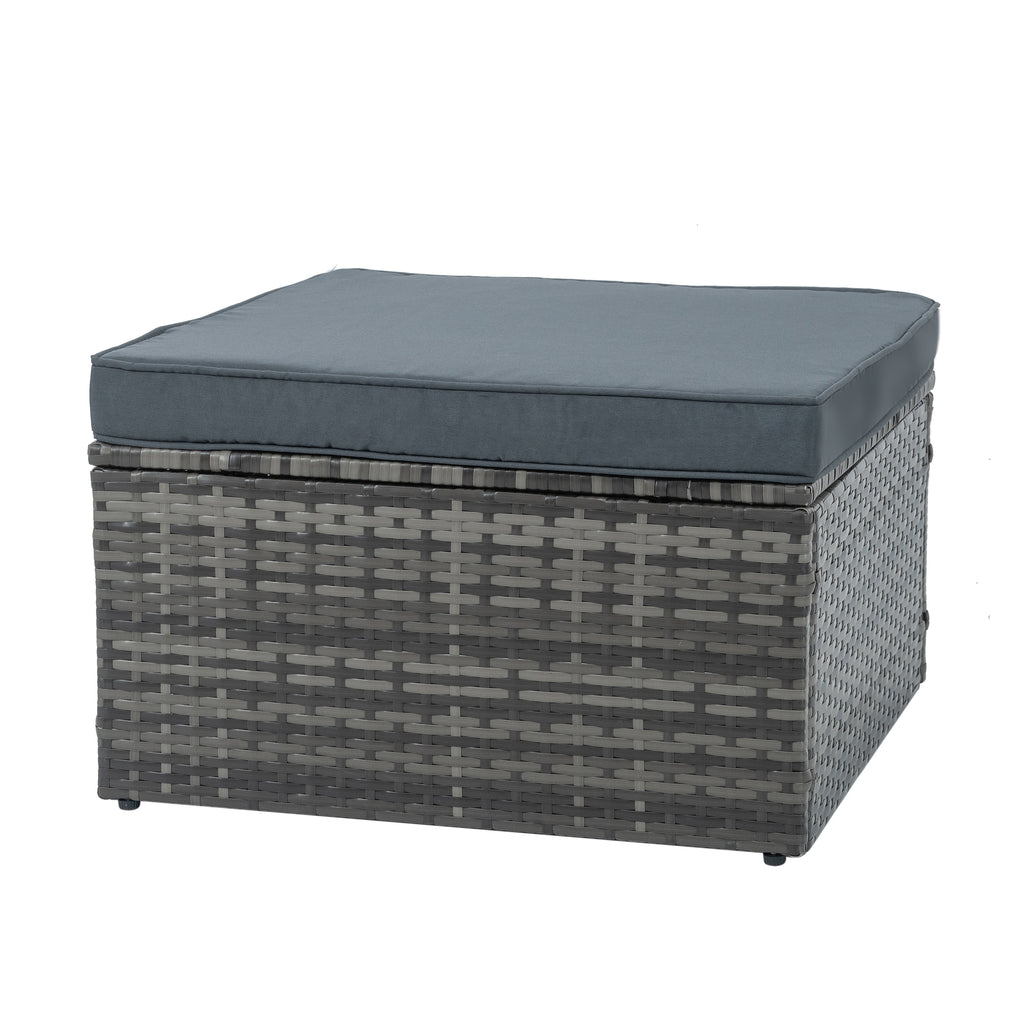 𝗔𝘂𝗿𝗲𝗹𝗶𝗮𝗻 5-𝗣𝗶𝗲𝗰𝗲 𝗢𝘂𝘁𝗱𝗼𝗼𝗿 𝗟𝗼𝘂𝗻𝗴𝗲 𝗦𝗲𝘁 – 𝗠𝗼𝗱𝗲𝗿𝗻 𝗣𝗘 𝗪𝗶𝗰𝗸𝗲𝗿 𝗣𝗮𝘁𝗶𝗼 𝗙𝘂𝗿𝗻𝗶𝘁𝘂𝗿𝗲 𝘄𝗶𝘁𝗵 𝗔𝗱𝗷𝘂𝘀𝘁𝗮𝗯𝗹𝗲 𝗦𝗼𝗳𝗮, 𝗟𝗶𝗳𝘁-𝗧𝗼𝗽 𝗧𝗮𝗯𝗹𝗲 & 𝗢𝘁𝘁𝗼𝗺𝗮𝗻𝘀, 𝗗𝗮𝗿𝗸 𝗚𝗿𝗮𝘆