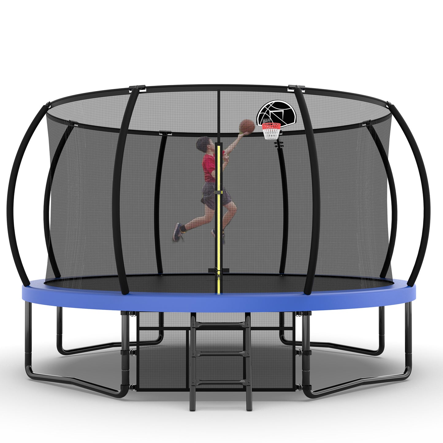 Venture 12FT Family Trampoline & Basketball Set - Blue