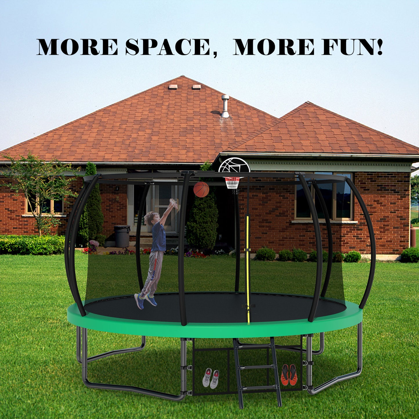 Venture 12FT Family Trampoline & Basketball Set