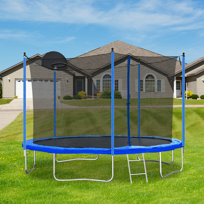 Explorer 12FT Family Trampoline & Basketball Set