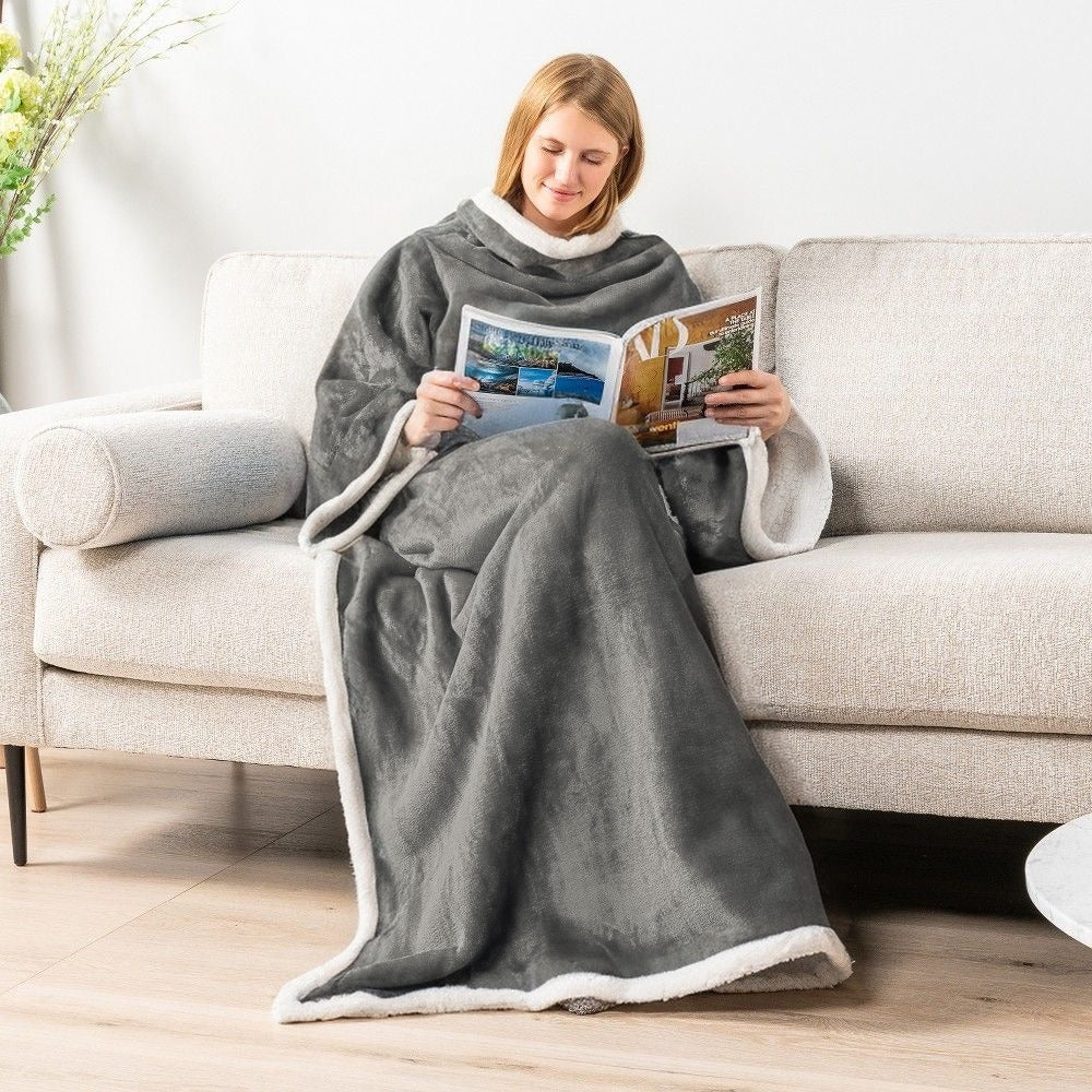 Sherpa Hooded Wearable Blanket