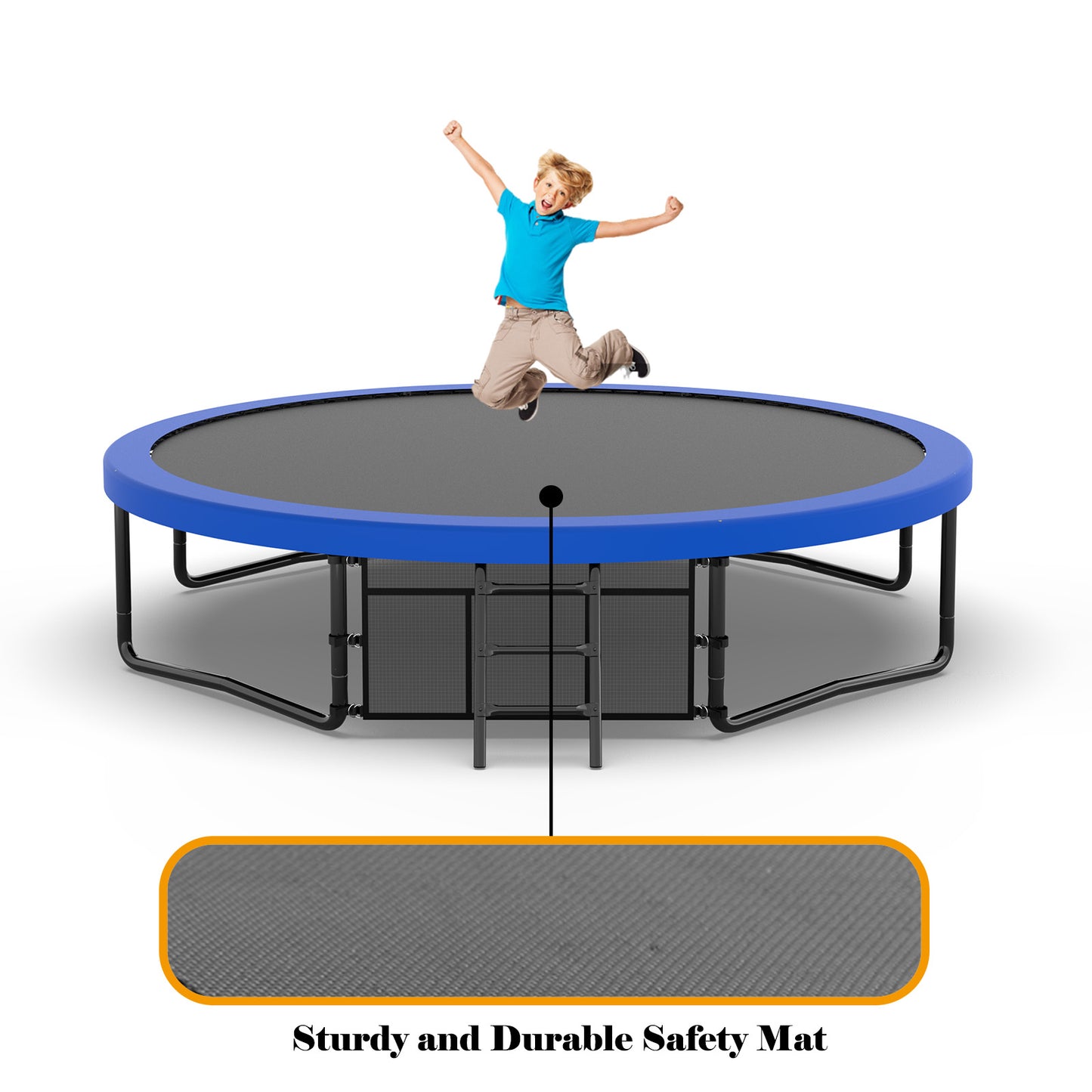Venture 12FT Family Trampoline & Basketball Set - Blue