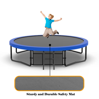 Venture 12FT Family Trampoline & Basketball Set - Blue