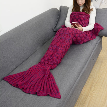 Mermaid Dreams Knitted Mermaid Tail Blanket