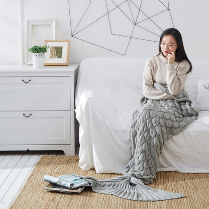 Mermaid Dreams Knitted Mermaid Tail Blanket