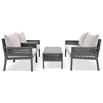 𝗔𝘂𝗿𝗲𝗹𝗶𝗮𝗻 4-𝗣𝗶𝗲𝗰𝗲 𝗥𝗼𝗽𝗲 𝗢𝘂𝘁𝗱𝗼𝗼𝗿 𝗟𝗼𝘂𝗻𝗴𝗲 𝗦𝗲𝘁 – 𝗗𝗲𝗲𝗽 𝗦𝗲𝗮𝘁𝗶𝗻𝗴 𝗣𝗮𝘁𝗶𝗼 𝗙𝘂𝗿𝗻𝗶𝘁𝘂𝗿𝗲 𝘄𝗶𝘁𝗵 𝗧𝗲𝗺𝗽𝗲𝗿𝗲𝗱 𝗚𝗹𝗮𝘀𝘀 𝗧𝗮𝗯𝗹𝗲, 𝗚𝗿𝗲𝘆