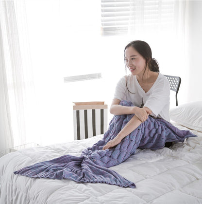 Mermaid Dreams Knitted Mermaid Tail Blanket