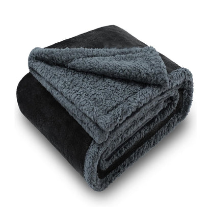 CozyGuard Waterproof Sherpa Fleece Blanket – Plush Pet & Furniture Protector