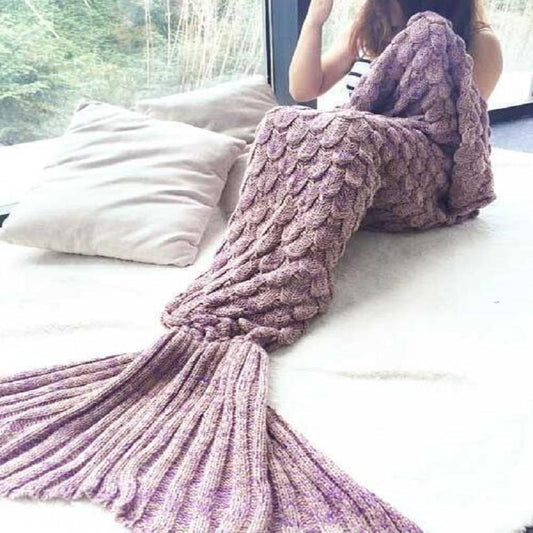 Mermaid Dreams Knitted Mermaid Tail Blanket