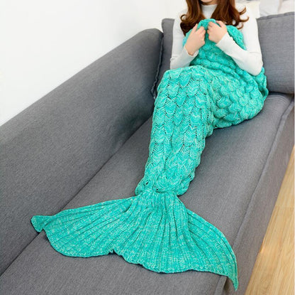 Mermaid Dreams Knitted Mermaid Tail Blanket