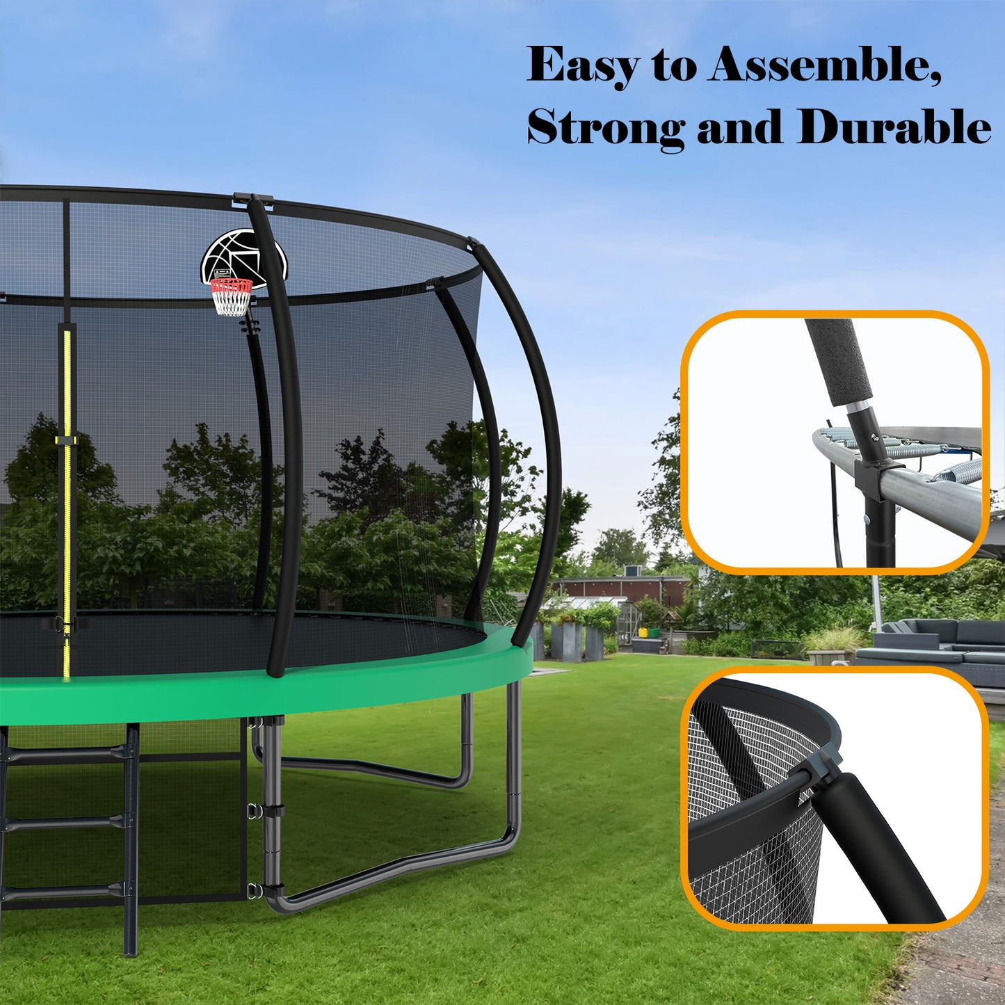 Venture 12FT Family Trampoline & Basketball Set
