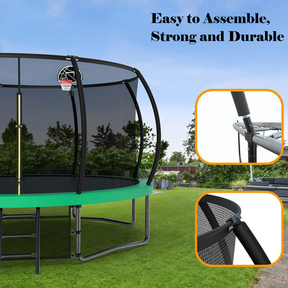Venture 12FT Family Trampoline & Basketball Set
