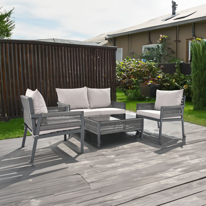 𝗔𝘂𝗿𝗲𝗹𝗶𝗮𝗻 4-𝗣𝗶𝗲𝗰𝗲 𝗥𝗼𝗽𝗲 𝗢𝘂𝘁𝗱𝗼𝗼𝗿 𝗟𝗼𝘂𝗻𝗴𝗲 𝗦𝗲𝘁 – 𝗗𝗲𝗲𝗽 𝗦𝗲𝗮𝘁𝗶𝗻𝗴 𝗣𝗮𝘁𝗶𝗼 𝗙𝘂𝗿𝗻𝗶𝘁𝘂𝗿𝗲 𝘄𝗶𝘁𝗵 𝗧𝗲𝗺𝗽𝗲𝗿𝗲𝗱 𝗚𝗹𝗮𝘀𝘀 𝗧𝗮𝗯𝗹𝗲, 𝗚𝗿𝗲𝘆