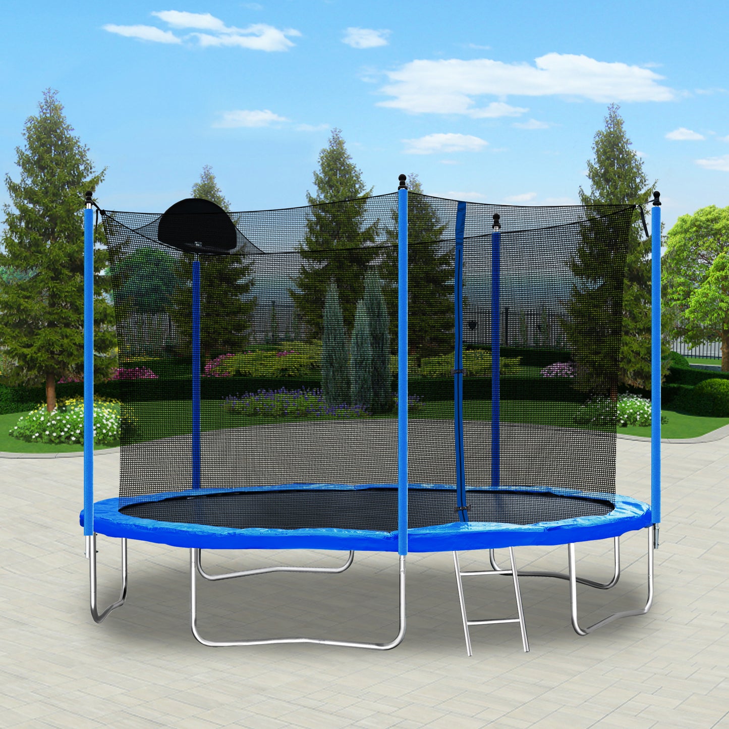 Explorer 12FT Family Trampoline & Basketball Set