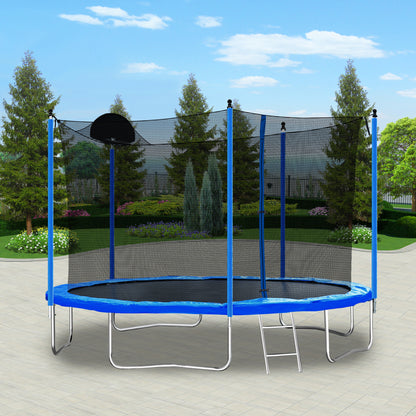 Explorer 12FT Family Trampoline & Basketball Set